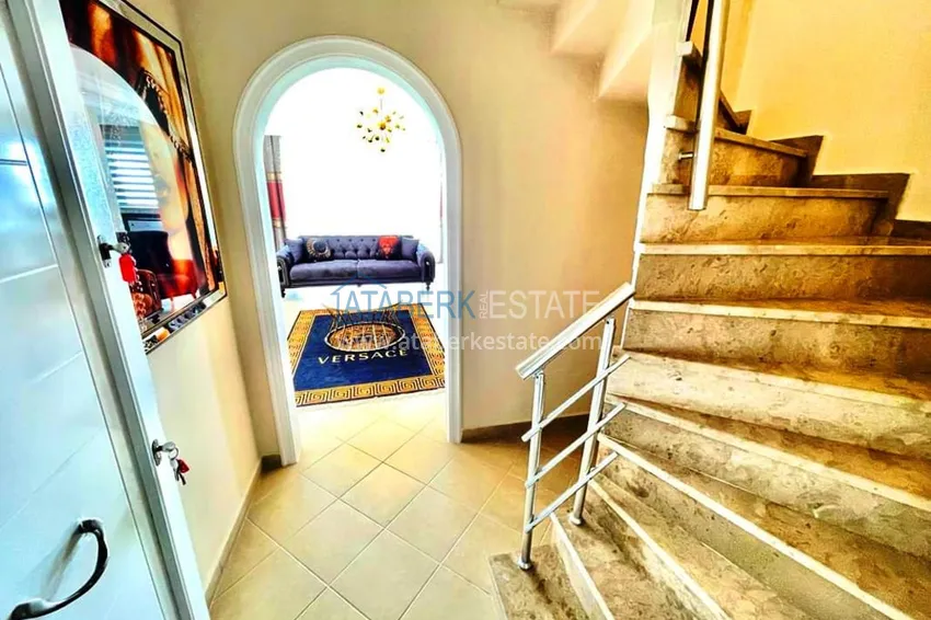 Kupuj  3+1 umeblowany penthouse z widokiem na morze w kompleksie z infrastrukturą, dzielnica Akdam — Alanya  2 