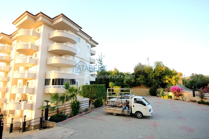 3+1 umeblowany penthouse z widokiem na morze w kompleksie z infrastrukturą, dzielnica Akdam — Alanya  7 