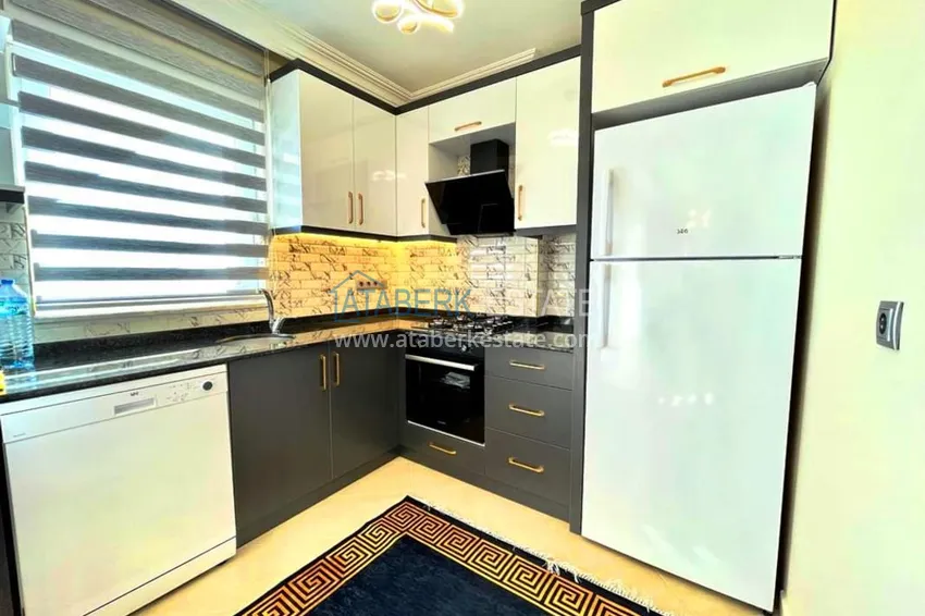 Kupuj  3+1 umeblowany penthouse z widokiem na morze w kompleksie z infrastrukturą, dzielnica Akdam — Alanya  9 