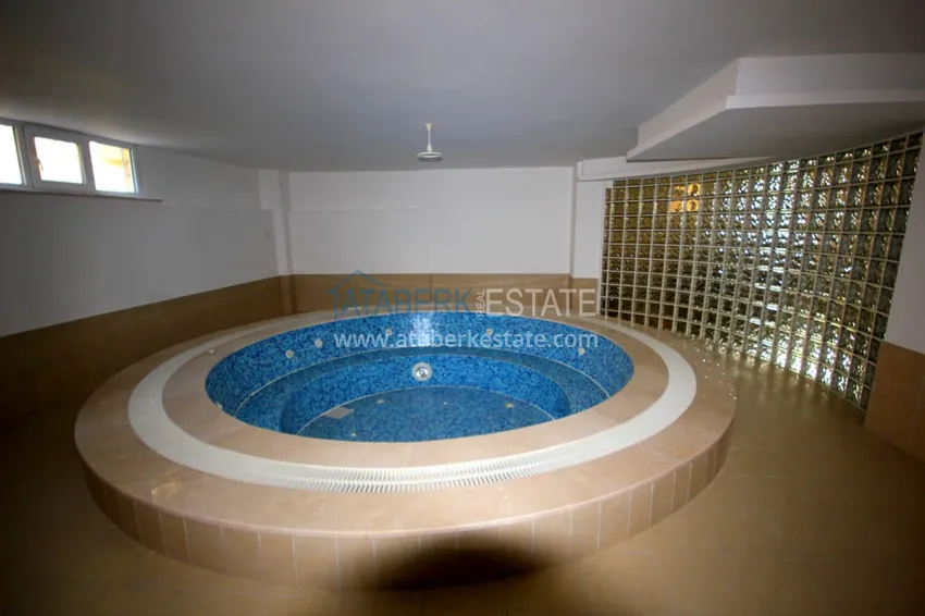 3+1 umeblowany penthouse z widokiem na morze w kompleksie z infrastrukturą, dzielnica Akdam — Alanya  11 
