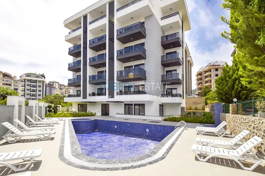 Apartament 1+1 w Alanyi, dzielnica Oba - z nowymi meblami i widokiem na góry  1 