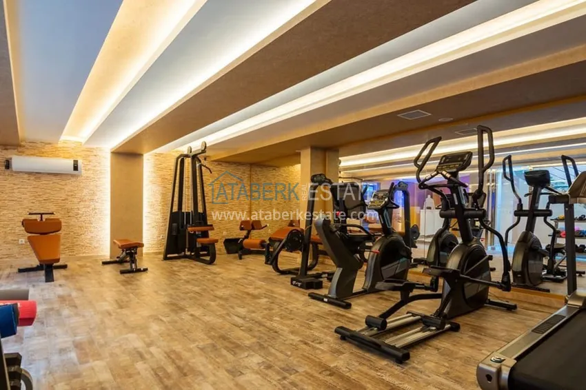 Penthouse 1+1 do wynajęcia w centrum Alanyi w ekskluzywnym kompleksie mieszkalnym  10 