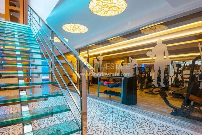 Penthouse 1+1 do wynajęcia w centrum Alanyi w ekskluzywnym kompleksie mieszkalnym  11 