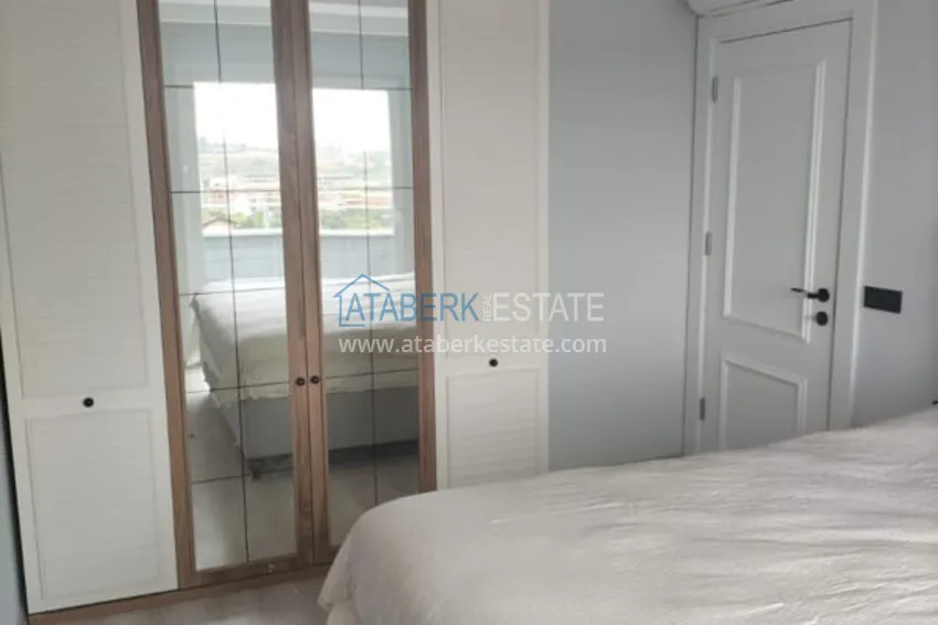 Kupuj  Dwupoziomowy penthouse 2+1 częściowo umeblowany z widokiem na morze, dzielnica Oba - Alanya. Nadaje się do zezwolenia na pobyt! 15 