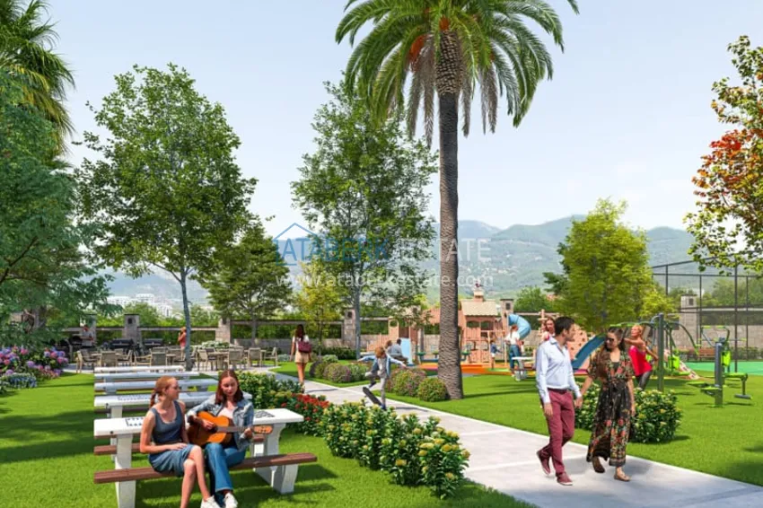 Nowoczesny rodzinny kompleks mieszkalny z luksusową infrastrukturą w budowie — Alanya, Oba 12 