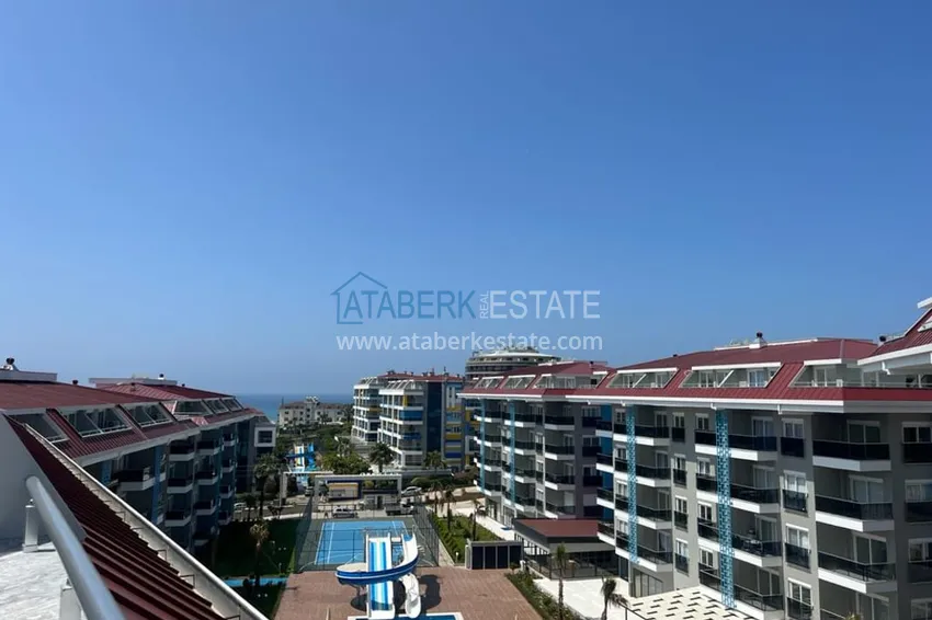Kupuj  2+1 duplex do wynajęcia w Kestel w ultra-luksusowym kompleksie z prywatną plażą D34 13 