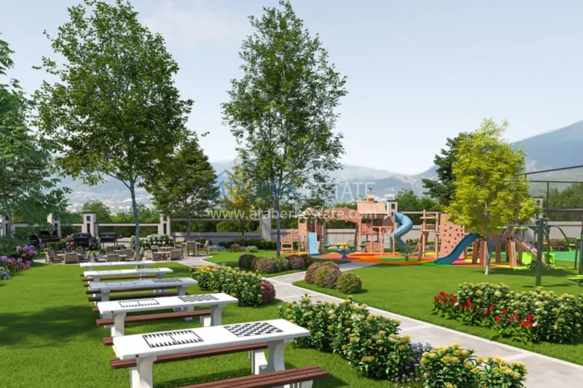 Nowoczesny rodzinny kompleks mieszkalny z luksusową infrastrukturą w budowie — Alanya, Oba 14 