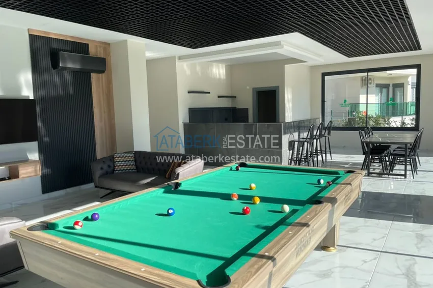 Apartament 1+1 umeblowany w kompleksie z infrastrukturą, dzielnica Oba, Alanya 10