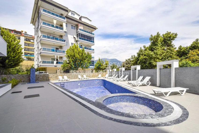 Apartament 1+1 w Alanyi, dzielnica Oba - z nowymi meblami i widokiem na góry  2 