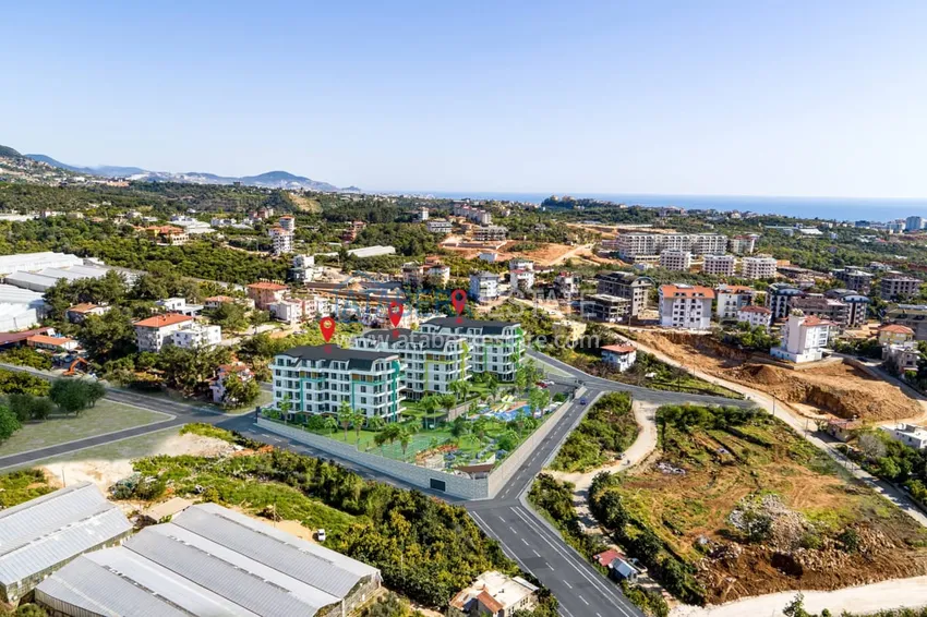 Nowoczesny rodzinny kompleks mieszkalny z luksusową infrastrukturą w budowie — Alanya, Oba 4 