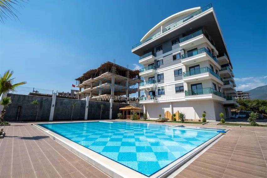 Apartament 1+1 umeblowany w kompleksie z infrastrukturą, dzielnica Oba, Alanya 1