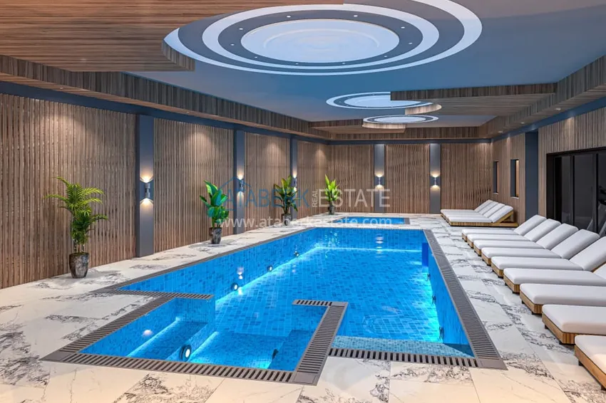 Nowoczesny rodzinny kompleks mieszkalny z luksusową infrastrukturą w budowie — Alanya, Oba 21 