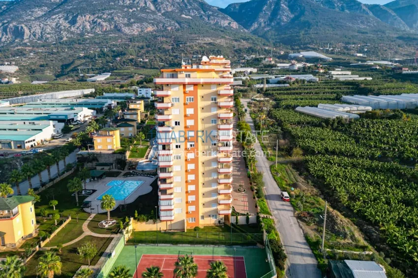 Apartament 3+1 z meblami i panoramicznym widokiem na morze i góry, dzielnica Mahmutlar — Alanya  3 