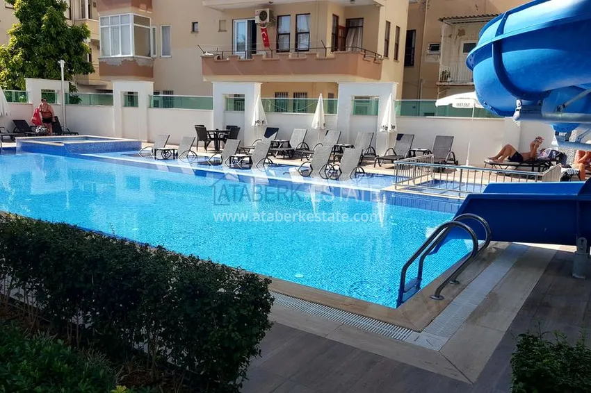 Penthouse 1+1 do wynajęcia w centrum Alanyi w ekskluzywnym kompleksie mieszkalnym  4 