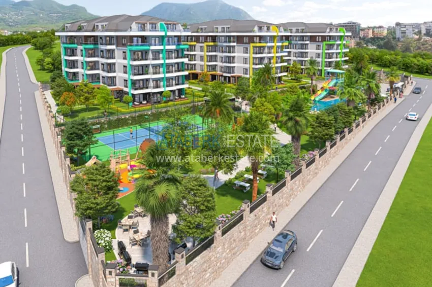 Nowoczesny rodzinny kompleks mieszkalny z luksusową infrastrukturą w budowie — Alanya, Oba 2 
