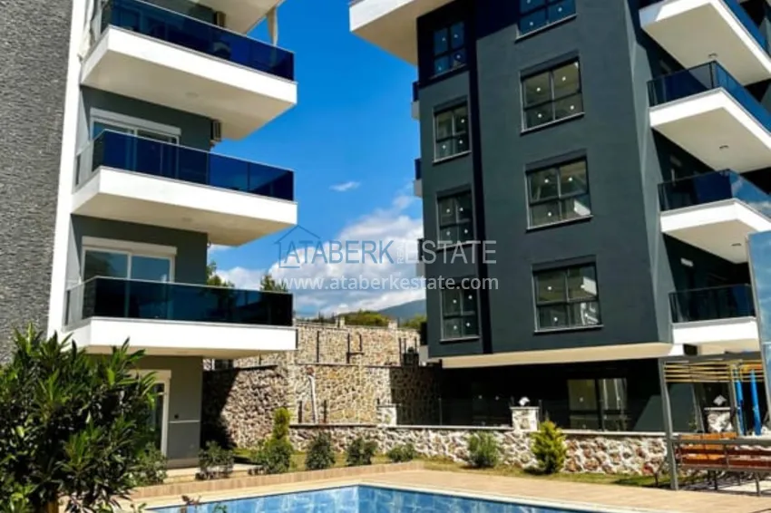 Dwupoziomowy penthouse 2+1 częściowo umeblowany z widokiem na morze, dzielnica Oba - Alanya. Nadaje się do zezwolenia na pobyt! 5 