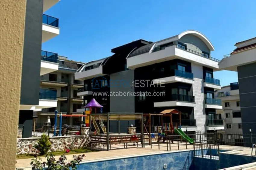 Dwupoziomowy penthouse 2+1 częściowo umeblowany z widokiem na morze, dzielnica Oba - Alanya. Nadaje się do zezwolenia na pobyt! 6 