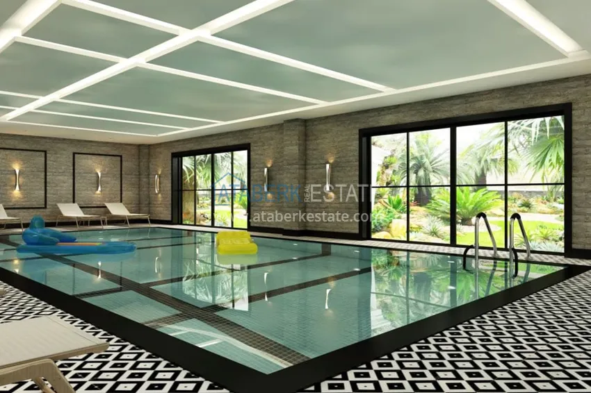 Dwupoziomowy penthouse 2+1 z widokiem na góry w komfortowym kompleksie, dzielnica Kargicak — Alanya 10 
