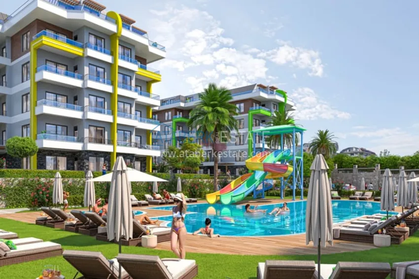 Nowoczesny rodzinny kompleks mieszkalny z luksusową infrastrukturą w budowie — Alanya, Oba 7 