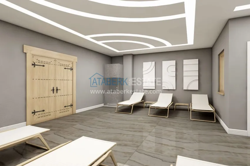Dwupoziomowy penthouse 2+1 z widokiem na góry w komfortowym kompleksie, dzielnica Kargicak — Alanya 12 