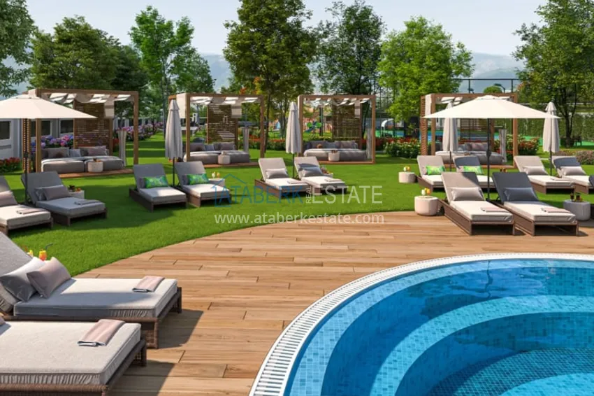 Nowoczesny rodzinny kompleks mieszkalny z luksusową infrastrukturą w budowie — Alanya, Oba 9 
