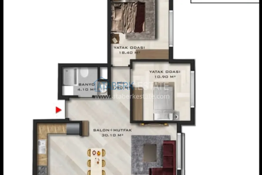 Kupuj taniej Niedrogie apartamenty w Antalyi — Altintash w nowym kompleksie mieszkalnym 13 