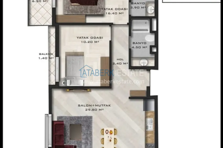 Kupuj taniej Niedrogie apartamenty w Antalyi — Altintash w nowym kompleksie mieszkalnym 15 