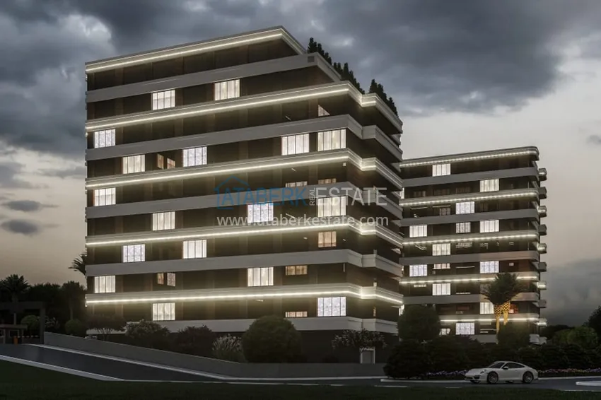 Nowy, komfortowy kompleks mieszkaniowy w budowie w dzielnicy Tomuk-Mersin 14