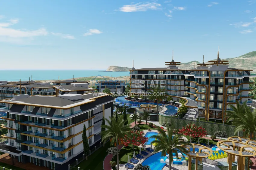 Nowy wspaniały projekt wielkogabarytowego kompleksu mieszkalnego w rejonie Kestel - Alanya 1 