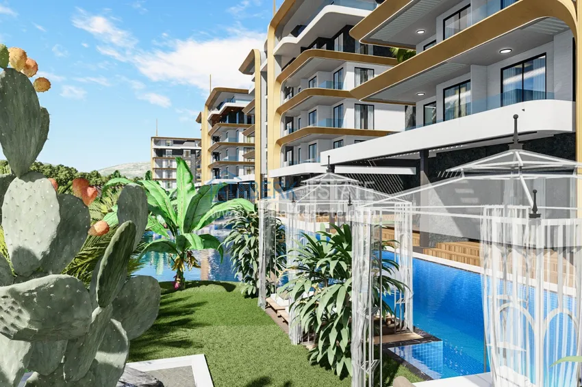 Nowy wspaniały projekt wielkogabarytowego kompleksu mieszkalnego w rejonie Kestel - Alanya 12 