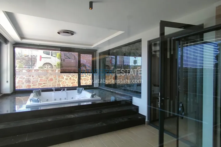 Apartament 1+1 z meblami i widokiem na góry w nowoczesnym kompleksie butikowym, dzielnica Oba — Alanya 12 