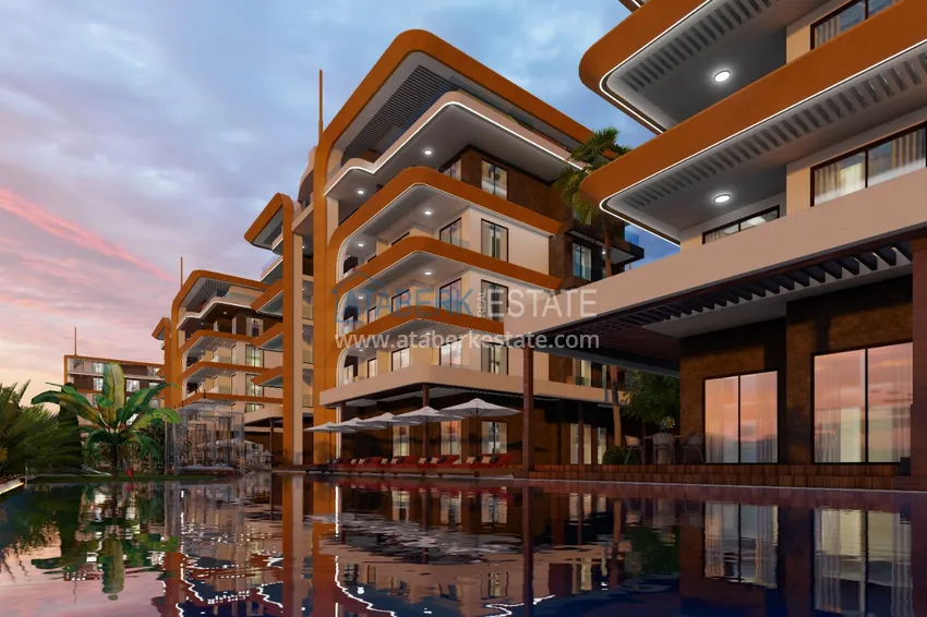 Nowy wspaniały projekt wielkogabarytowego kompleksu mieszkalnego w rejonie Kestel - Alanya 14 