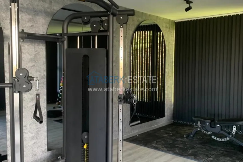 Apartament 1+1 z meblami i widokiem na góry w nowoczesnym kompleksie butikowym, dzielnica Oba — Alanya 16 