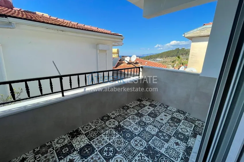 Kupuj 2+1 dwupiętrowa willa z widokiem na ogród i morze - dzielnica Yeşilyoz, Alanya 15 