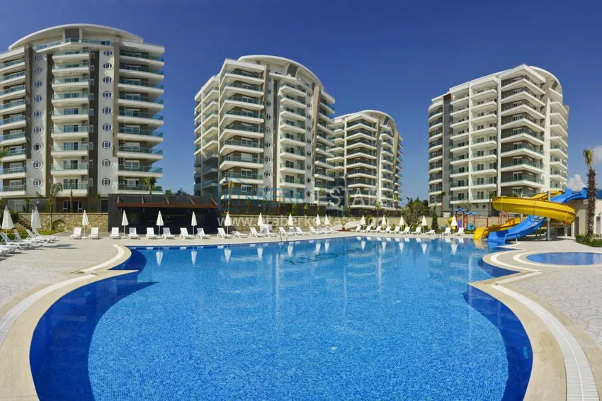 Trzypokojowy apartament pod klucz z widokiem na morze w Avsallar, Alanya  2 