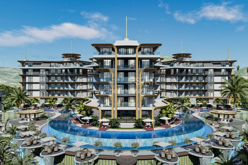 Nowy wspaniały projekt wielkogabarytowego kompleksu mieszkalnego w rejonie Kestel - Alanya 3 