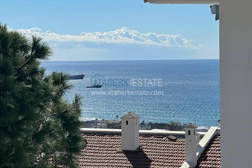 Kupuj 2+1 dwupiętrowa willa z widokiem na ogród i morze - dzielnica Yeşilyoz, Alanya 17 