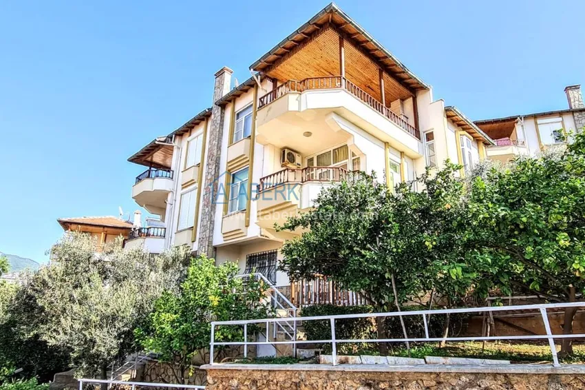 Czterokondygnacyjna kamienica 3+2 z meblami i widokiem na morze — Alanya, Kestel 2 