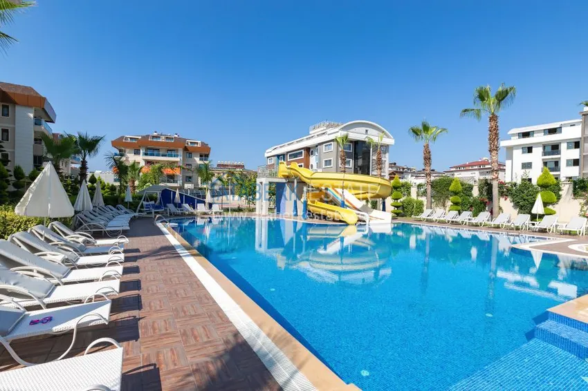 Umeblowany apartament 2+1 z przeszklonym balkonem w prestiżowym kompleksie - Oba, Alanya 3 