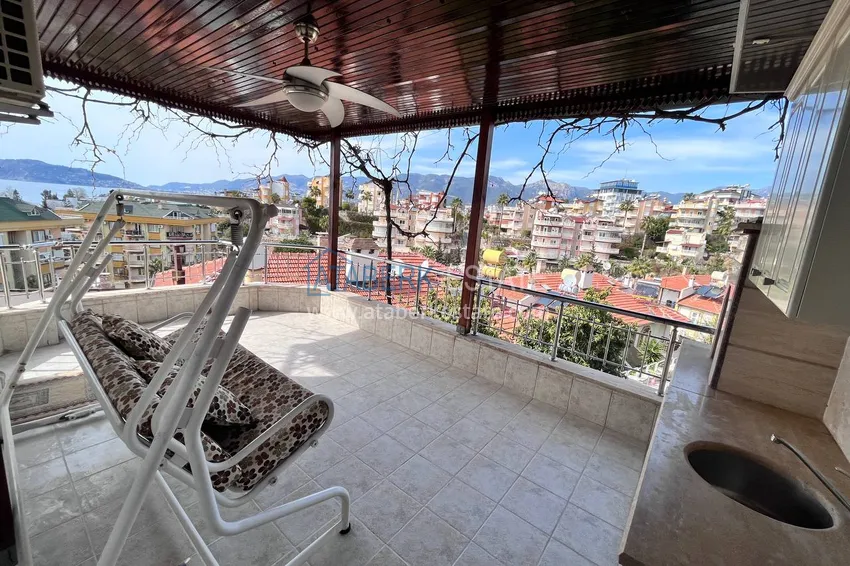 Kupuj  Czterokondygnacyjna kamienica 3+2 z meblami i widokiem na morze — Alanya, Kestel 37 