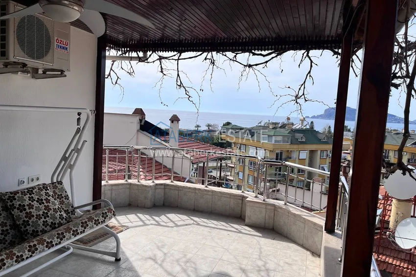 Kupuj  Czterokondygnacyjna kamienica 3+2 z meblami i widokiem na morze — Alanya, Kestel 38 