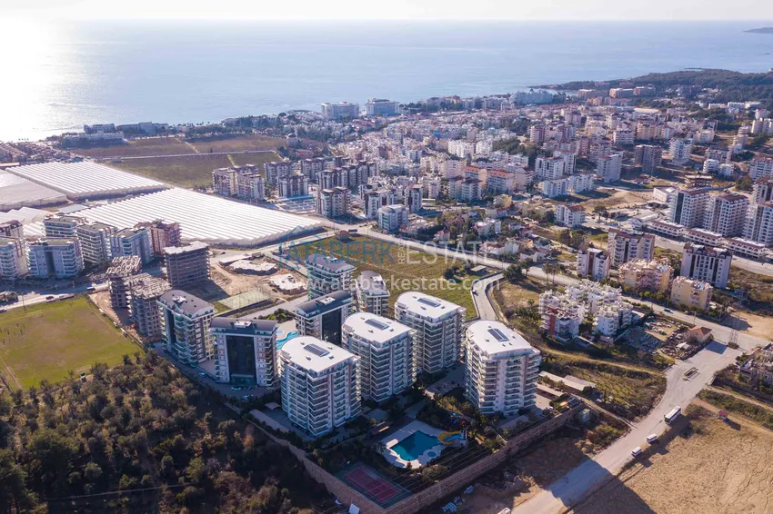 Trzypokojowy apartament pod klucz z widokiem na morze w Avsallar, Alanya  3 