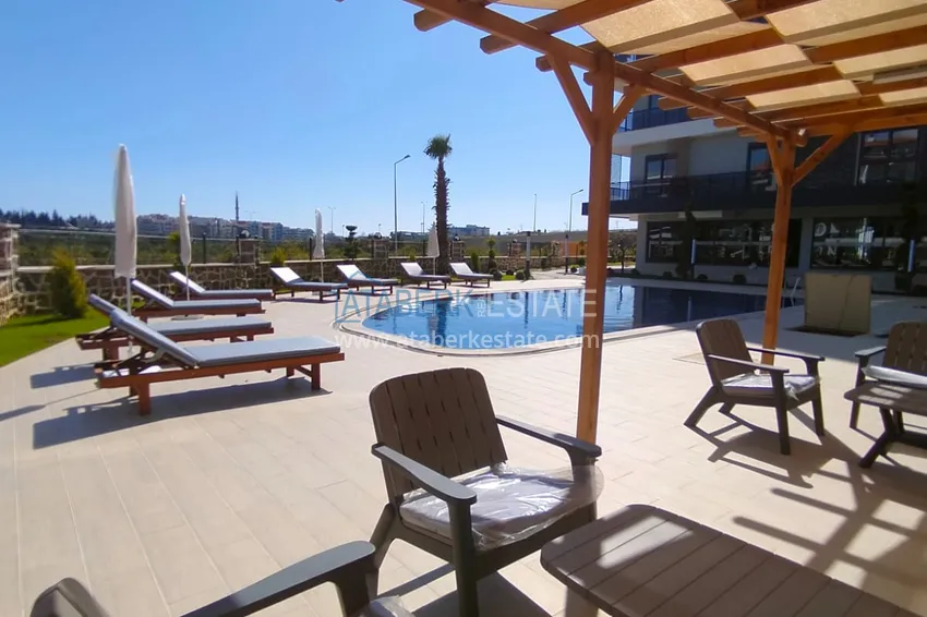 Apartament 1+1 z meblami i widokiem na góry w nowoczesnym kompleksie butikowym, dzielnica Oba — Alanya 4 