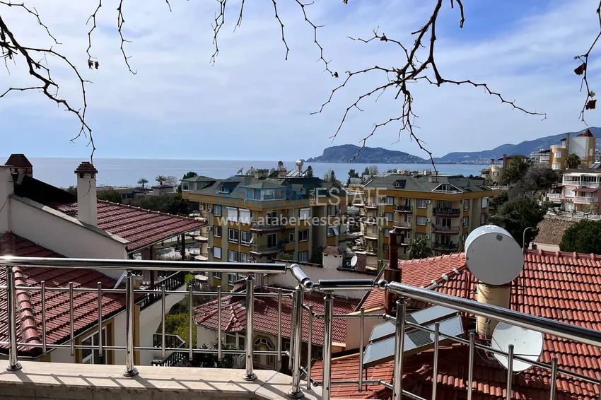 Kupuj  Czterokondygnacyjna kamienica 3+2 z meblami i widokiem na morze — Alanya, Kestel 43 