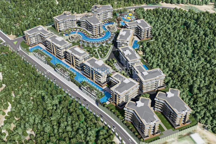 Nowy wspaniały projekt wielkogabarytowego kompleksu mieszkalnego w rejonie Kestel - Alanya 6 