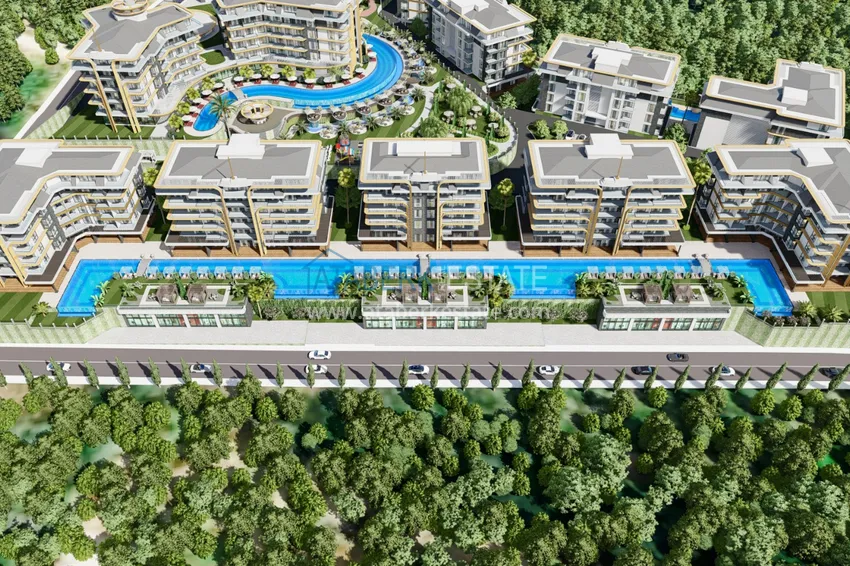 Nowy wspaniały projekt wielkogabarytowego kompleksu mieszkalnego w rejonie Kestel - Alanya 7 