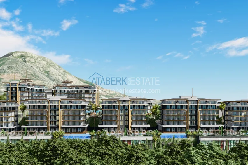 Nowy wspaniały projekt wielkogabarytowego kompleksu mieszkalnego w rejonie Kestel - Alanya 8 