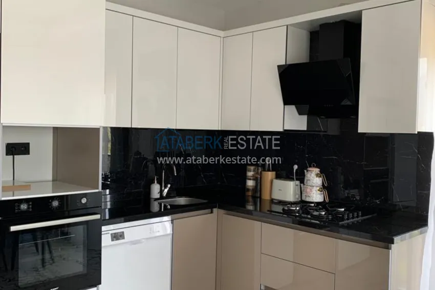 Kupuj  Apartament 1+1 z meblami i widokiem na góry w nowoczesnym kompleksie butikowym, dzielnica Oba — Alanya 7 