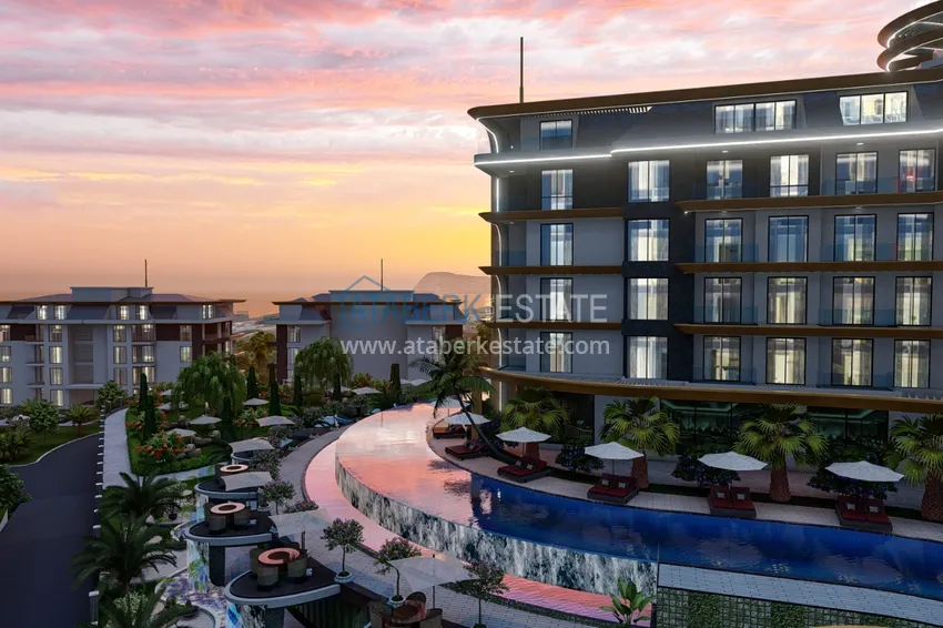 Nowy wspaniały projekt wielkogabarytowego kompleksu mieszkalnego w rejonie Kestel - Alanya 11 