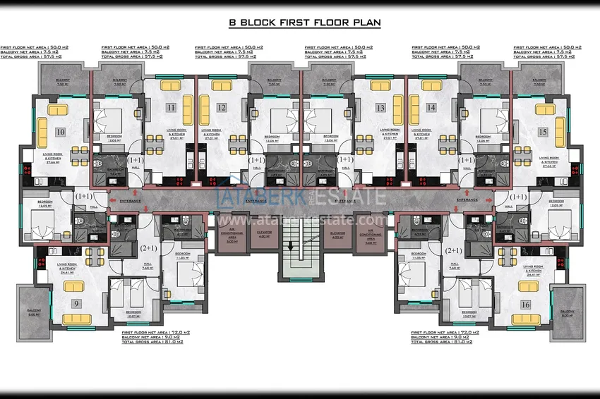 Kupuj taniej Nieruchomość od dewelopera w Alanyi - nowy kompleks mieszkaniowy w Kargicak  1 